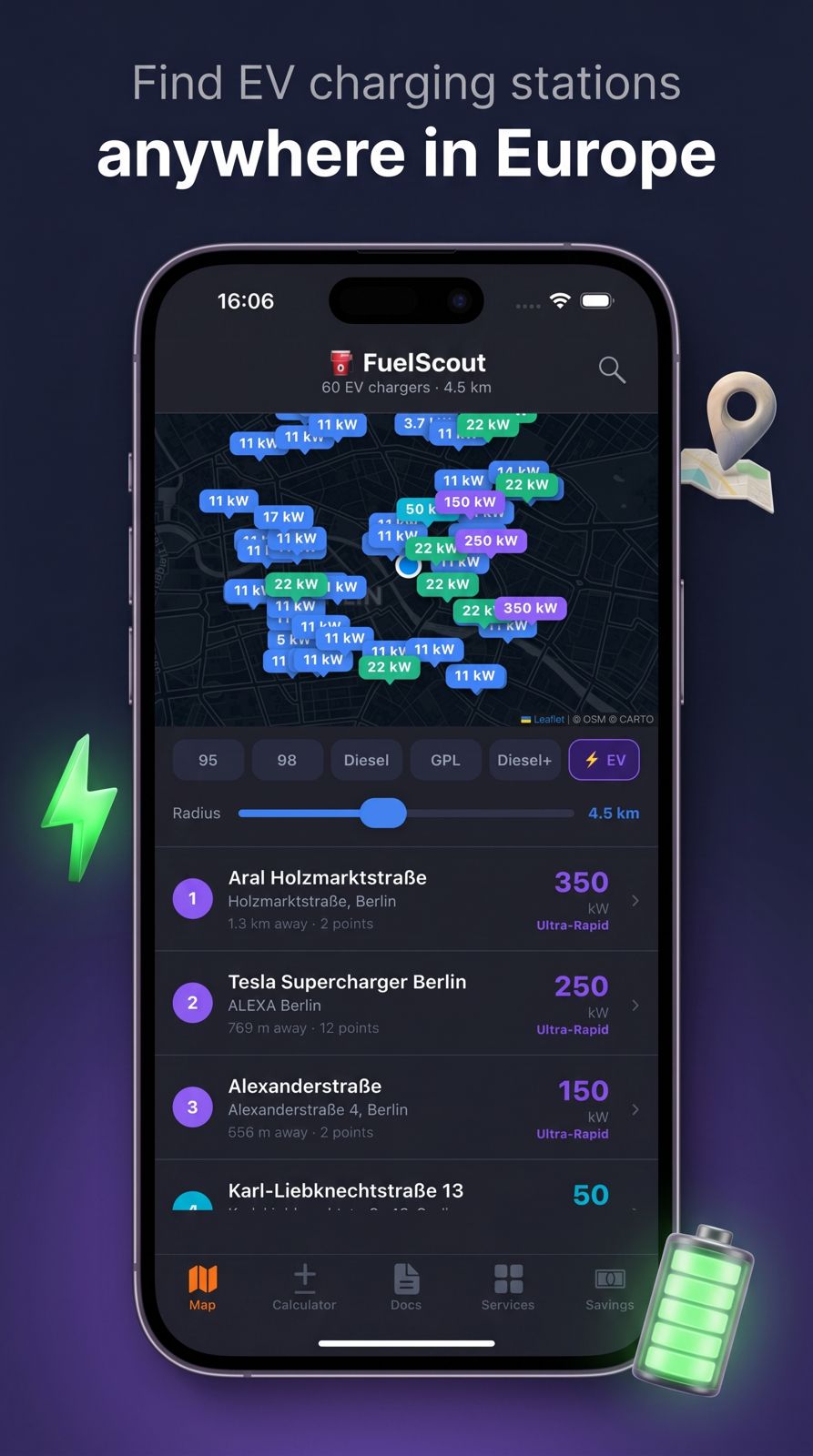 FuelScout EV charging poster